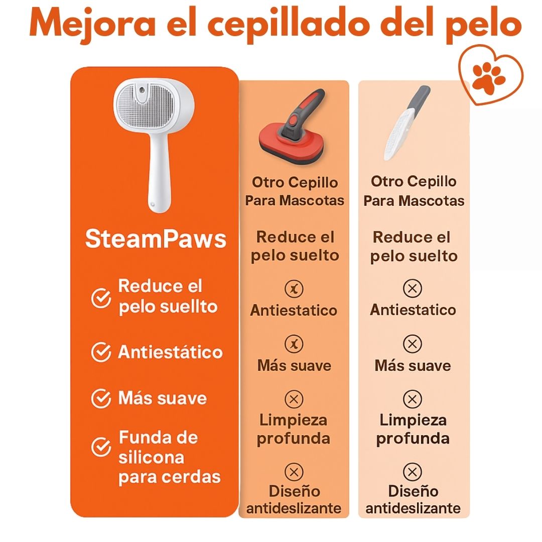SteamPaws™ Menos Pelo y Más Relax